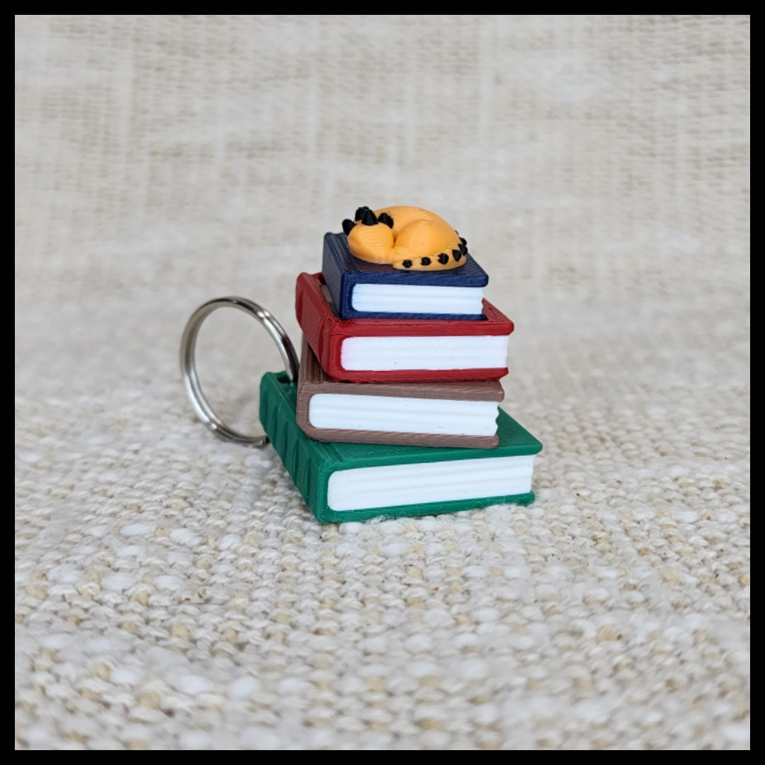 Book Stack w/Dragon Clicker Keyring