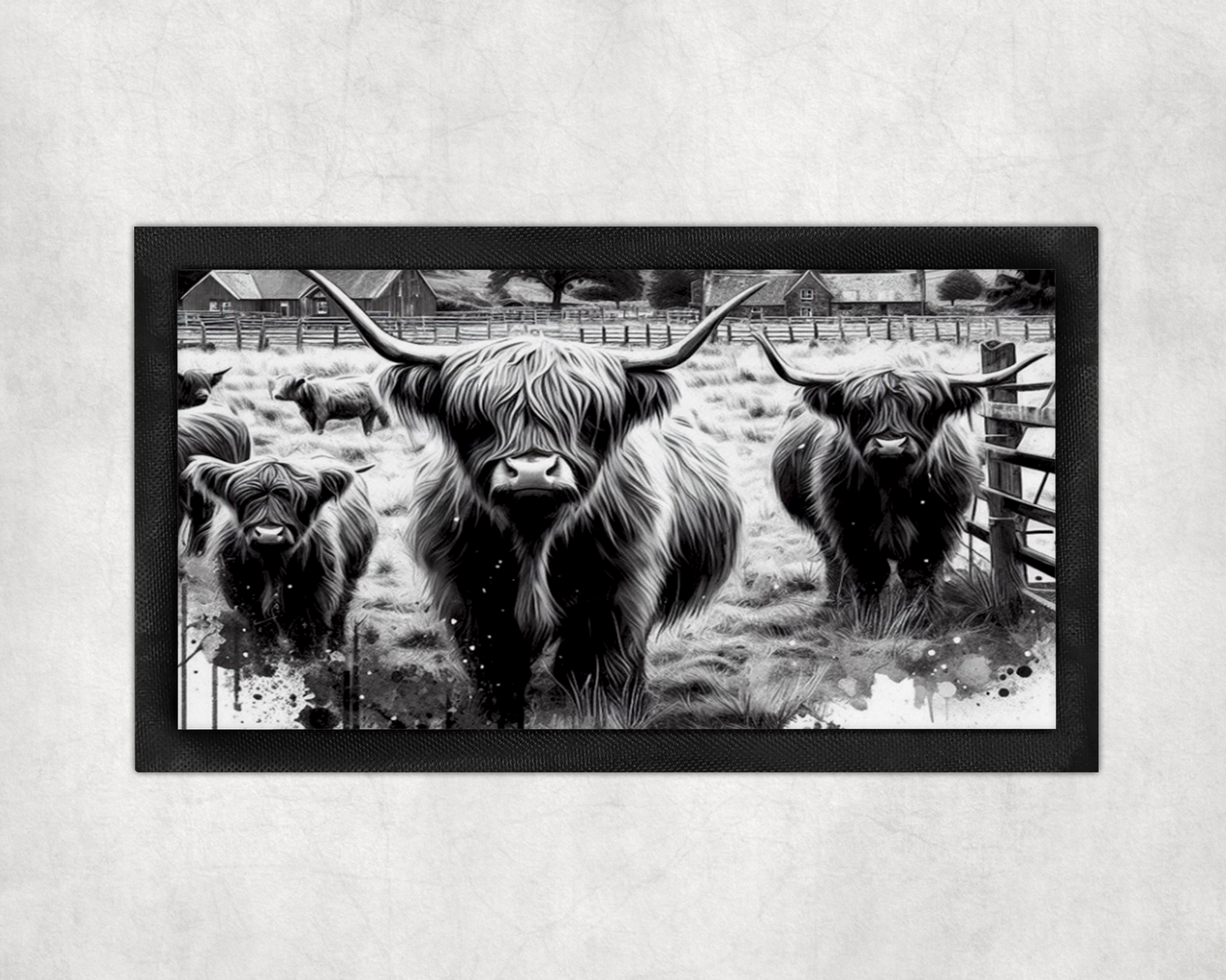 Highland Cow B&W