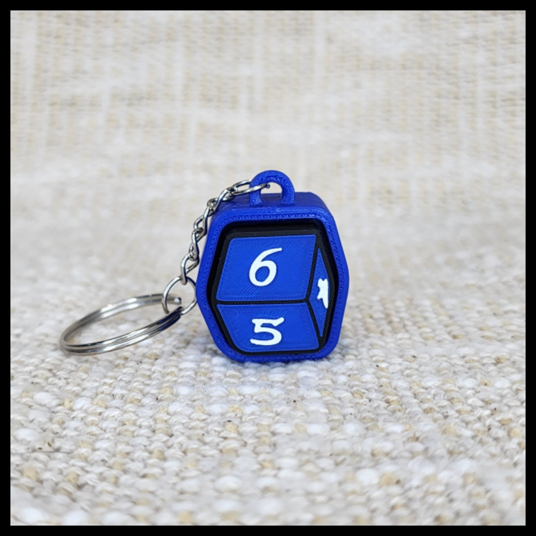 D6 Clicker Keyring