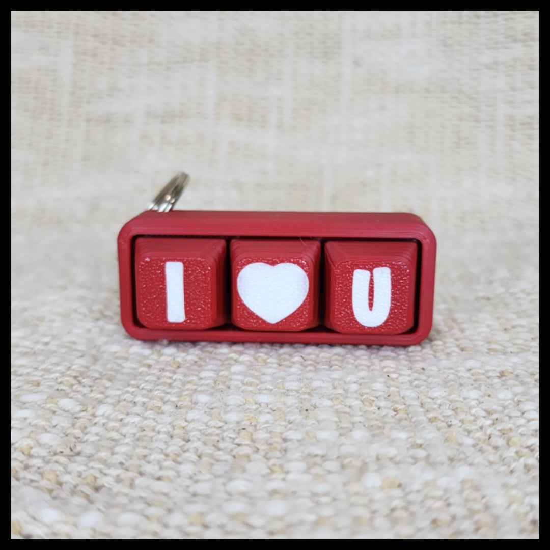 I♥U Clicker Keyring (3 switch)