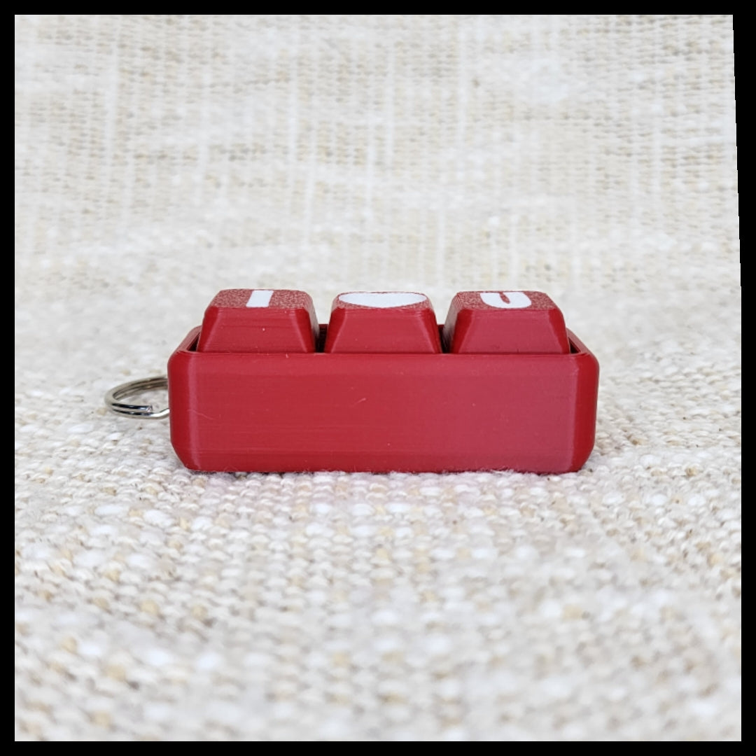 I♥U Clicker Keyring (3 switch)
