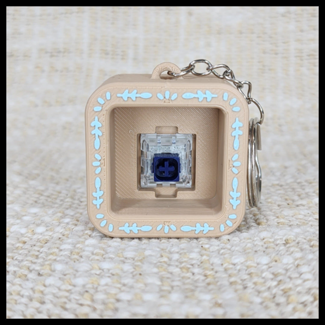 Square Clicker Keyring (Decorated)