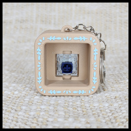 Square Clicker Keyring (Decorated)