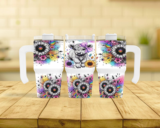 COLOURFUL COW 20oz Mini with handle