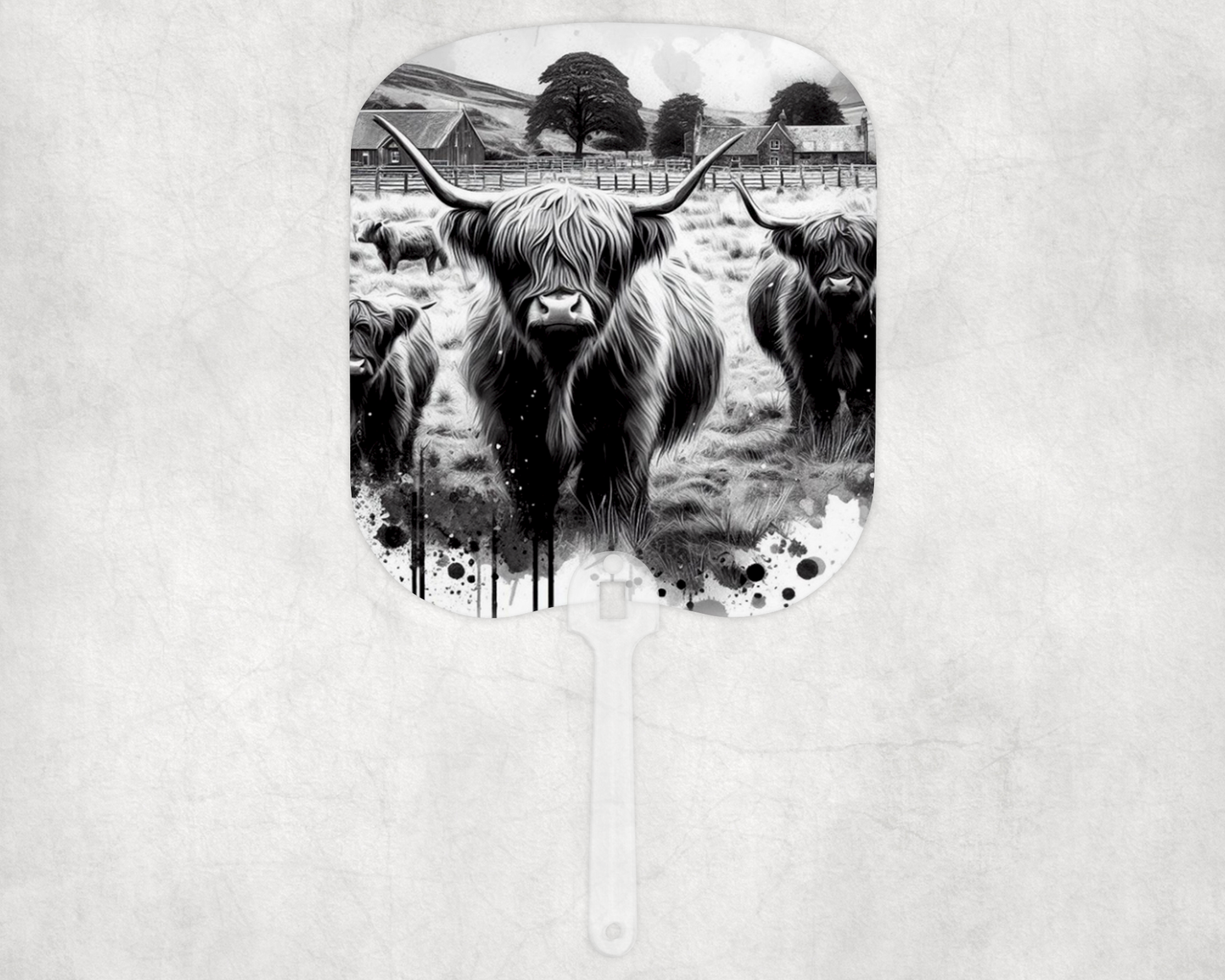 Highland Cow  B&W