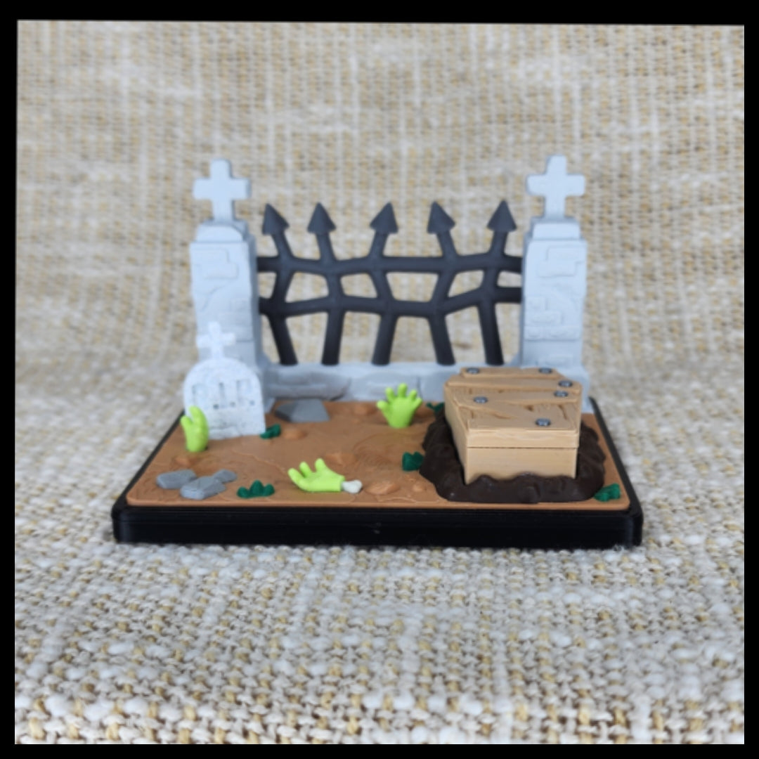 Zombie Graveyard with Coffin