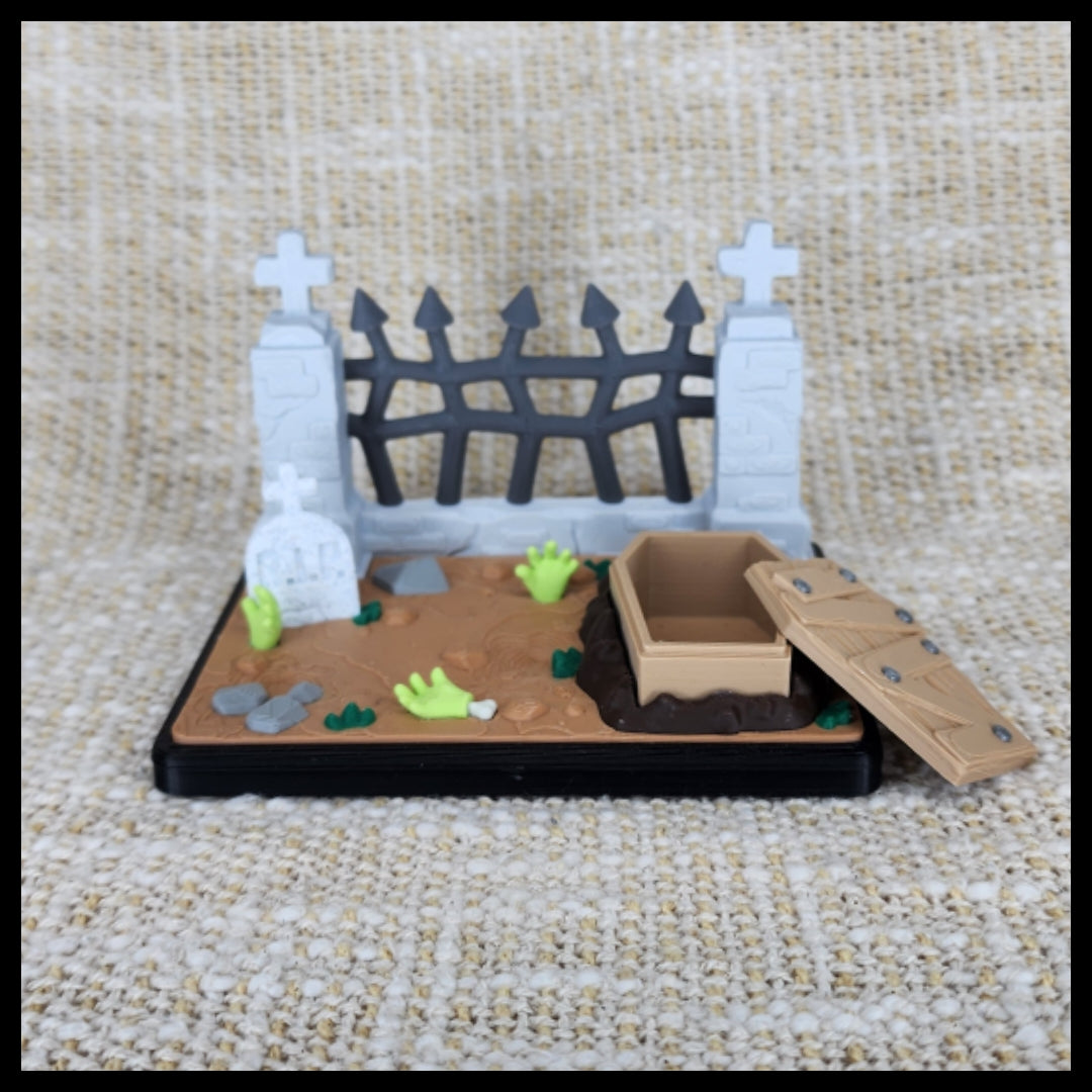 Zombie Graveyard with Coffin